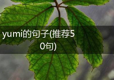 yumi的句子(推荐50句)