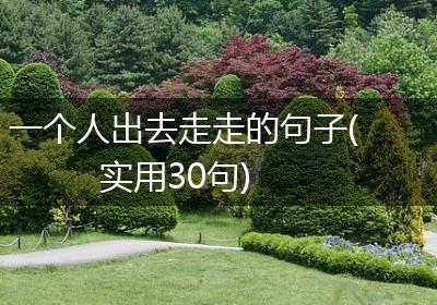 一个人出去走走的句子(实用30句)