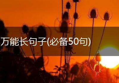 万能长句子(必备50句)