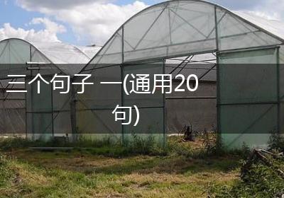 三个句子 一(通用20句)