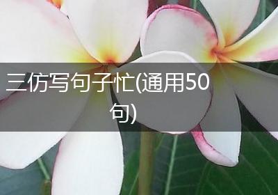 三仿写句子忙(通用50句)