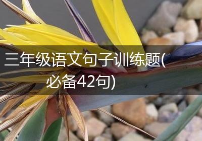 三年级语文句子训练题(必备42句)