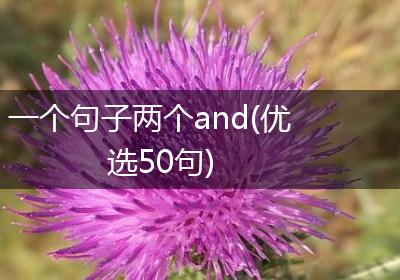 一个句子两个and(优选50句)