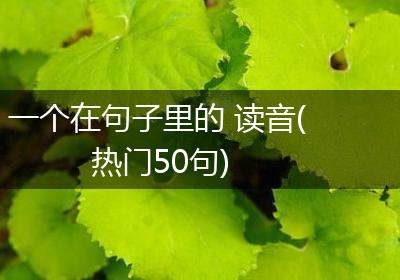一个在句子里的 读音(热门50句)