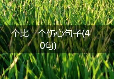 一个比一个伤心句子(40句)
