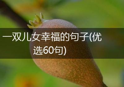 一双儿女幸福的句子(优选60句)
