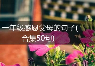 一年级感恩父母的句子(合集50句)