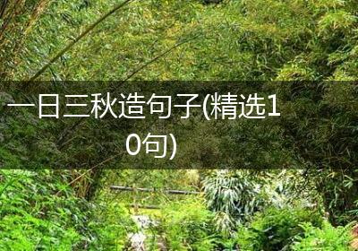 一日三秋造句子(精选10句)