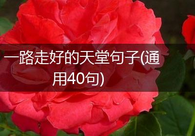 一路走好的天堂句子(通用40句)