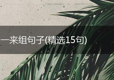 一来组句子(精选15句)
