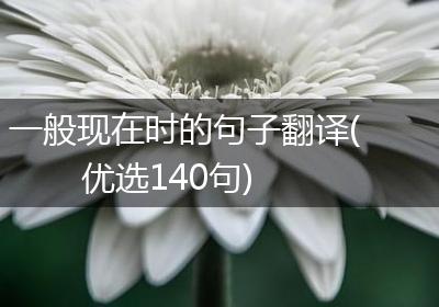 一般现在时的句子翻译(优选140句)