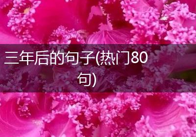 三年后的句子(热门80句)