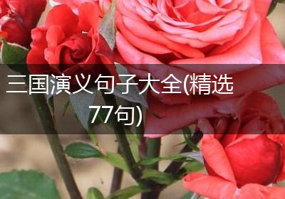 三国演义句子大全(精选77句)