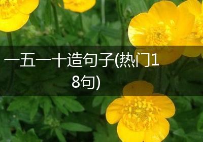一五一十造句子(热门18句)
