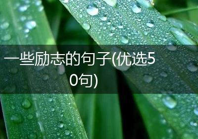 一些励志的句子(优选50句)