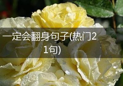 一定会翻身句子(热门21句)