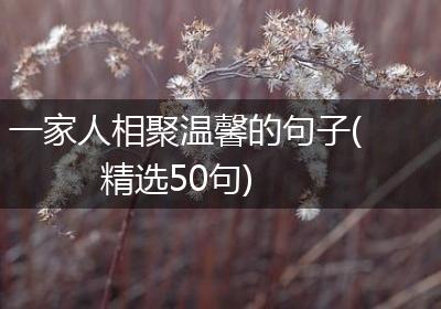 一家人相聚温馨的句子(精选50句)