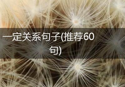 一定关系句子(推荐60句)