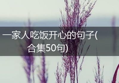 一家人吃饭开心的句子(合集50句)