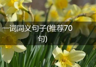 一词同义句子(推荐70句)
