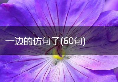 一边的仿句子(60句)
