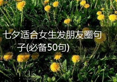 七夕适合女生发朋友圈句子(必备50句)