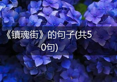 《镇魂街》的句子(共50句)