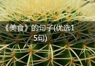 《美食》的句子(优选15句)