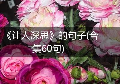 《让人深思》的句子(合集60句)