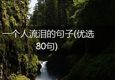 一个人流泪的句子(优选80句)