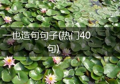 一也造句句子(热门40句)