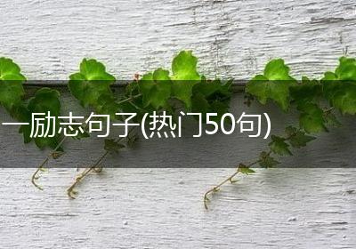 一励志句子(热门50句)