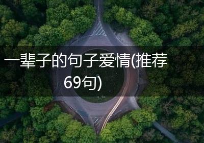 一辈子的句子爱情(推荐69句)