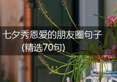 七夕秀恩爱的朋友圈句子(精选70句)