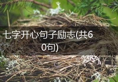 七字开心句子励志(共60句)