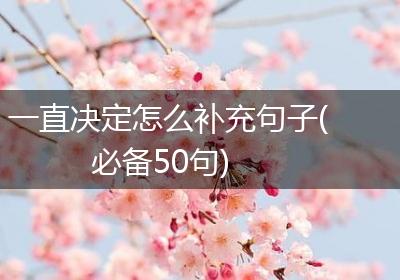 一直决定怎么补充句子(必备50句)