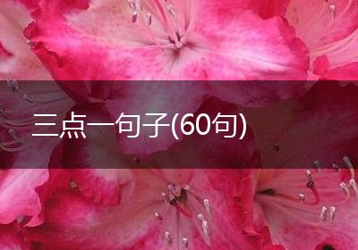 三点一句子(60句)