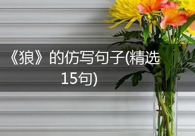 《狼》的仿写句子(精选15句)