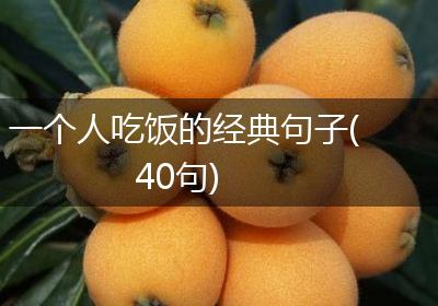 一个人吃饭的经典句子(40句)