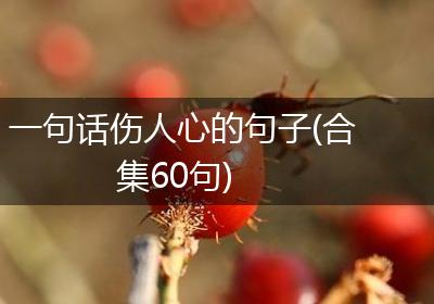 一句话伤人心的句子(合集60句)