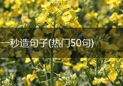 一秒造句子(热门50句)