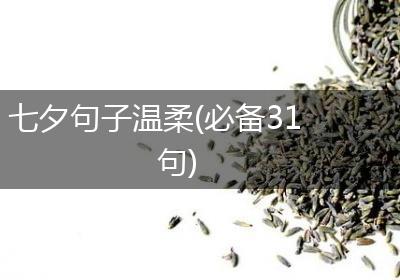 七夕句子温柔(必备31句)