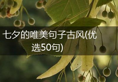 七夕的唯美句子古风(优选50句)