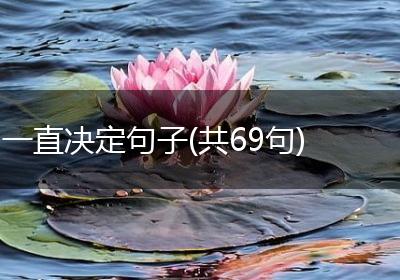 一直决定句子(共69句)