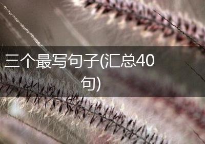 三个最写句子(汇总40句)