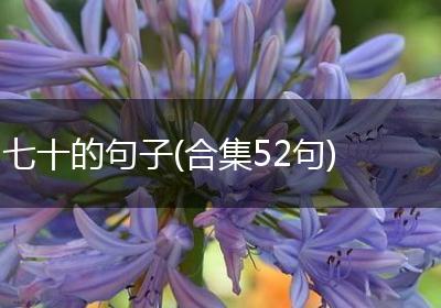 七十的句子(合集52句)
