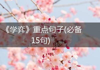 《学弈》重点句子(必备15句)