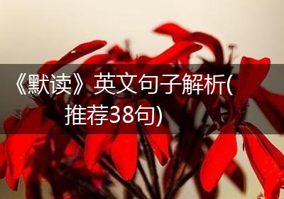 《默读》英文句子解析(推荐38句)