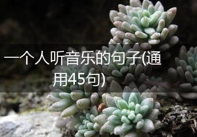 一个人听音乐的句子(通用45句)