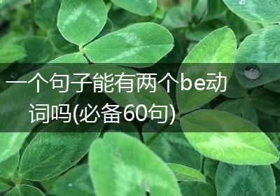 一个句子能有两个be动词吗(必备60句)